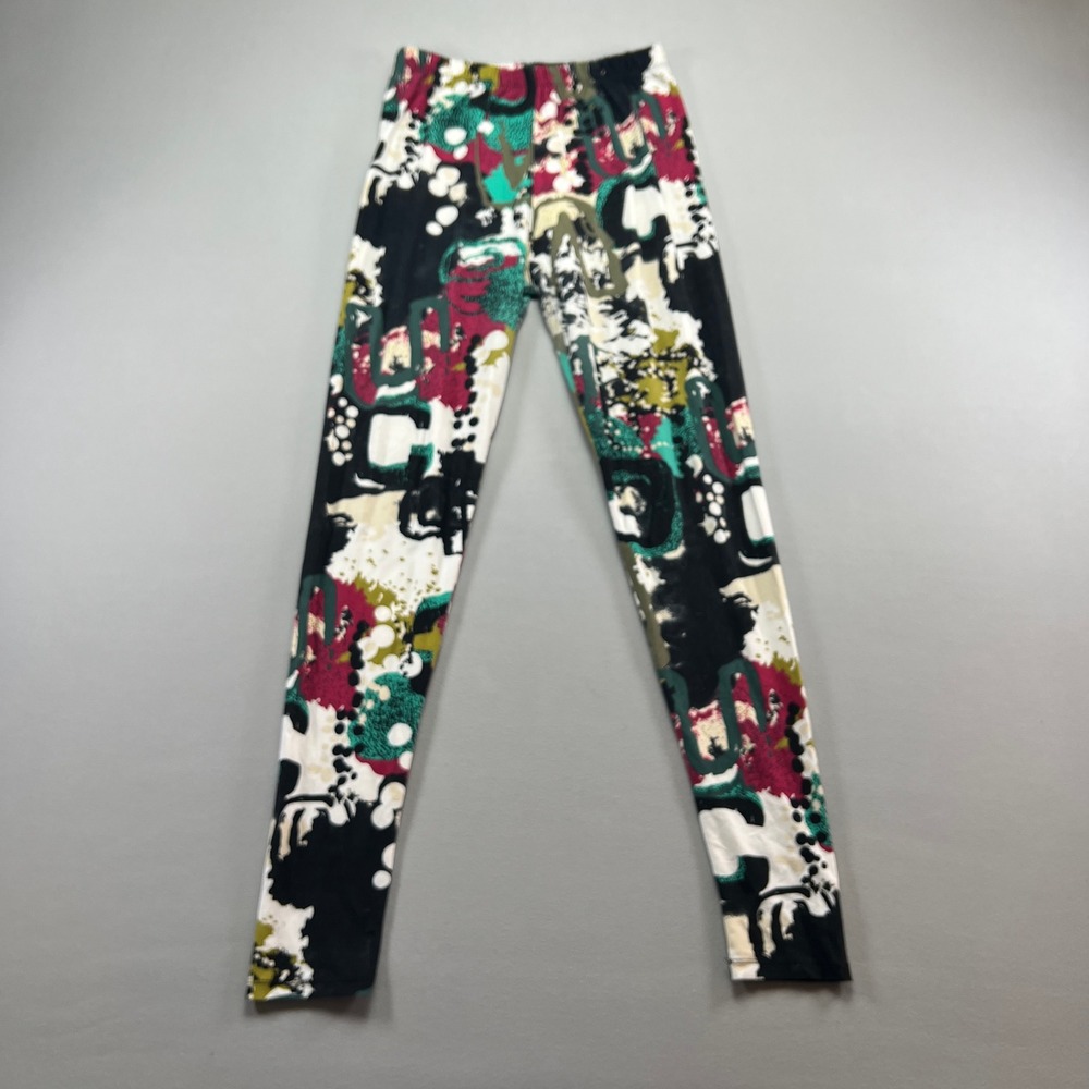 Eevee Leggings Womens OS Multicolor Abstract Stretch High Rise Yoga Training